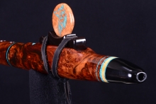 Honduran Rosewood Burl Native American Flute, Minor, Mid G-4, #H18G